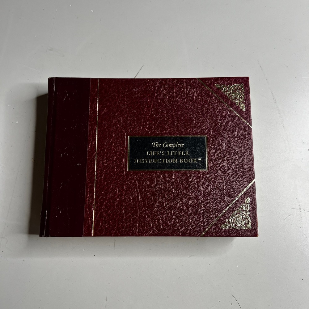 The Complete Lifes Little Instruction Book H Jackson Brown Jr Hardcover Burgundy